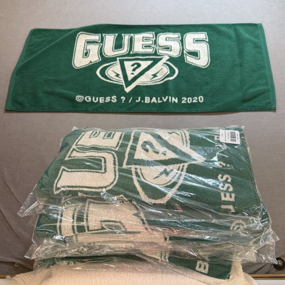 GUESS x J Balvin 2020 Towel Green Limited Edition Bundle Of‎ 10.